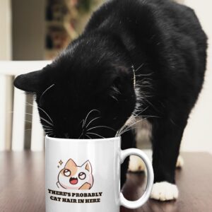 There's probably cat hair in here mug, funny cat mug, cat lover gift, cat mug, crazy cat lady, cat dad, cat mum