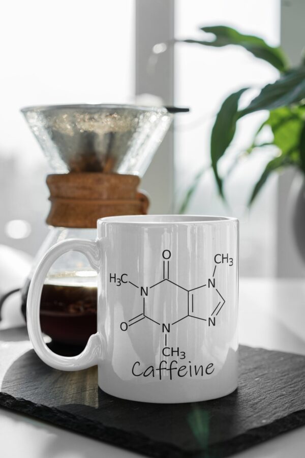 Caffeine Chemical Composition Mug, Can be personalised.