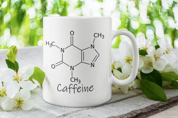 Caffeine Chemical Composition Mug, Can be personalised. - Image 3