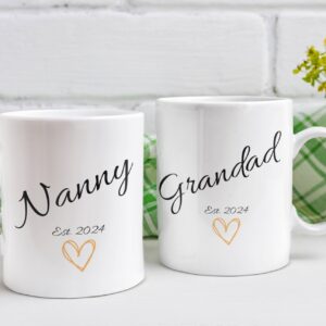 Nanny and Grandad Mug Set - Grandma and Grandpa mug set - Can be personalised