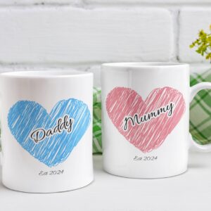 Mummy and Daddy Mug Set, New Mum and Dad Mugs, Mum To Be, Dad To Be, Mug For Parent To Be, Mummy Mug, Daddy Mug, New Parents, Baby Shower