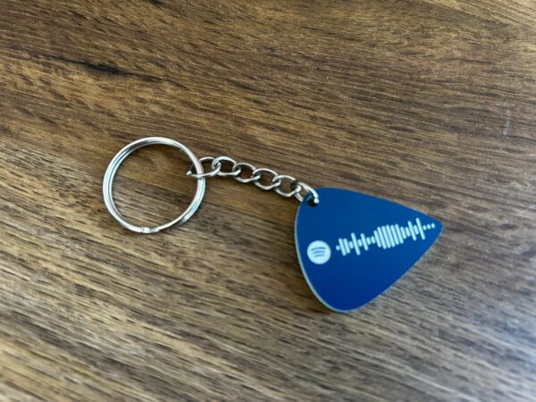 Plectrum Keyring Spotify Code  - Engraved with song code of your choice - Image 2
