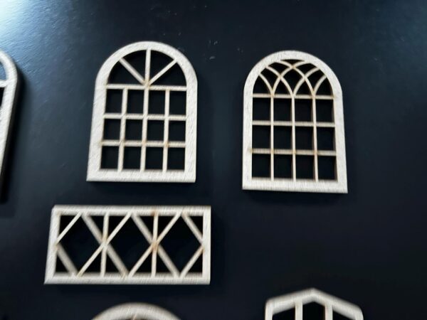 Wooden Fairy / Elf / Doll House Windows Craft Blank MDF Embellishment - Image 4
