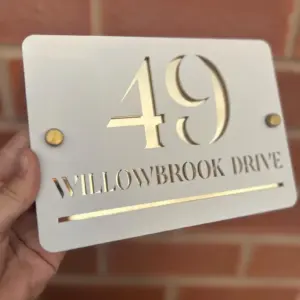 perspex house sign