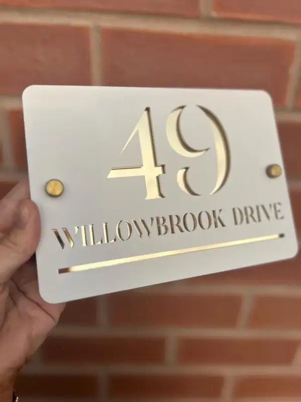 perspex house sign