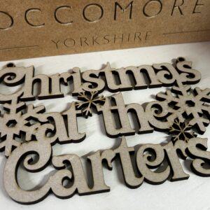 Christmas at the name sign